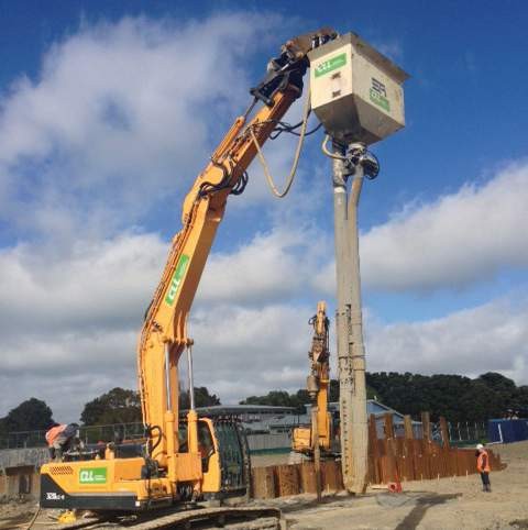 STA Vibroflot brochure — excavator-mounted application